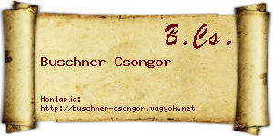 Buschner Csongor névjegykártya